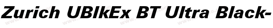 Zurich UBlkEx BT Ultra Black字体转换